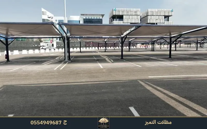 صفوف مظلات مواقف كافد KAFD الرياض